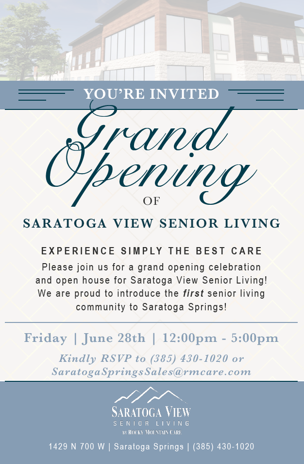 Events - Grand Opening of Saratoga View Senior Living | Seniors Blue Book