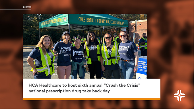 HCA Healthcare to host sixth annual “Crush the Crisis” national prescription drug take back day