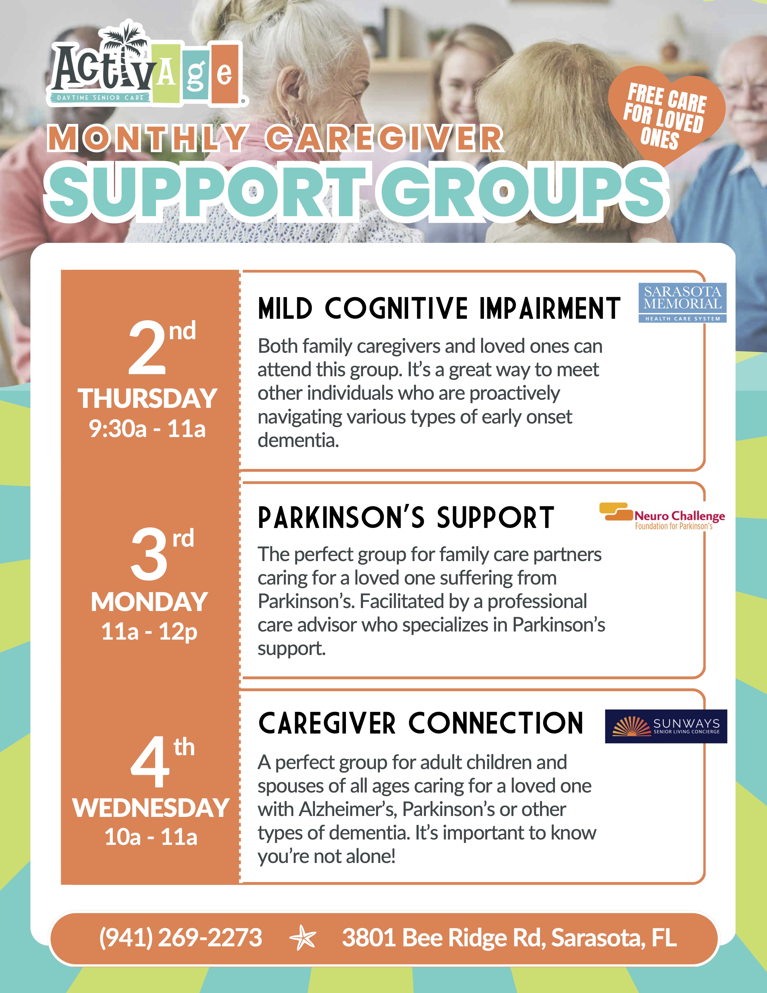 Monthly Support Groups : Mild Cognitive Impairment