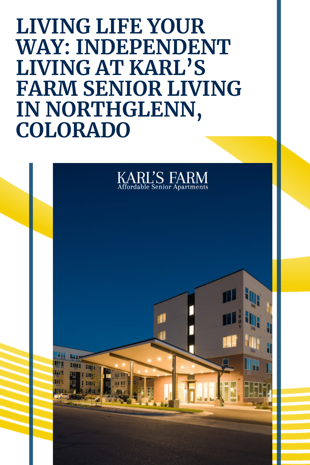 Independent Living at Karl's Farm Senior Living in Northglenn, Colorado