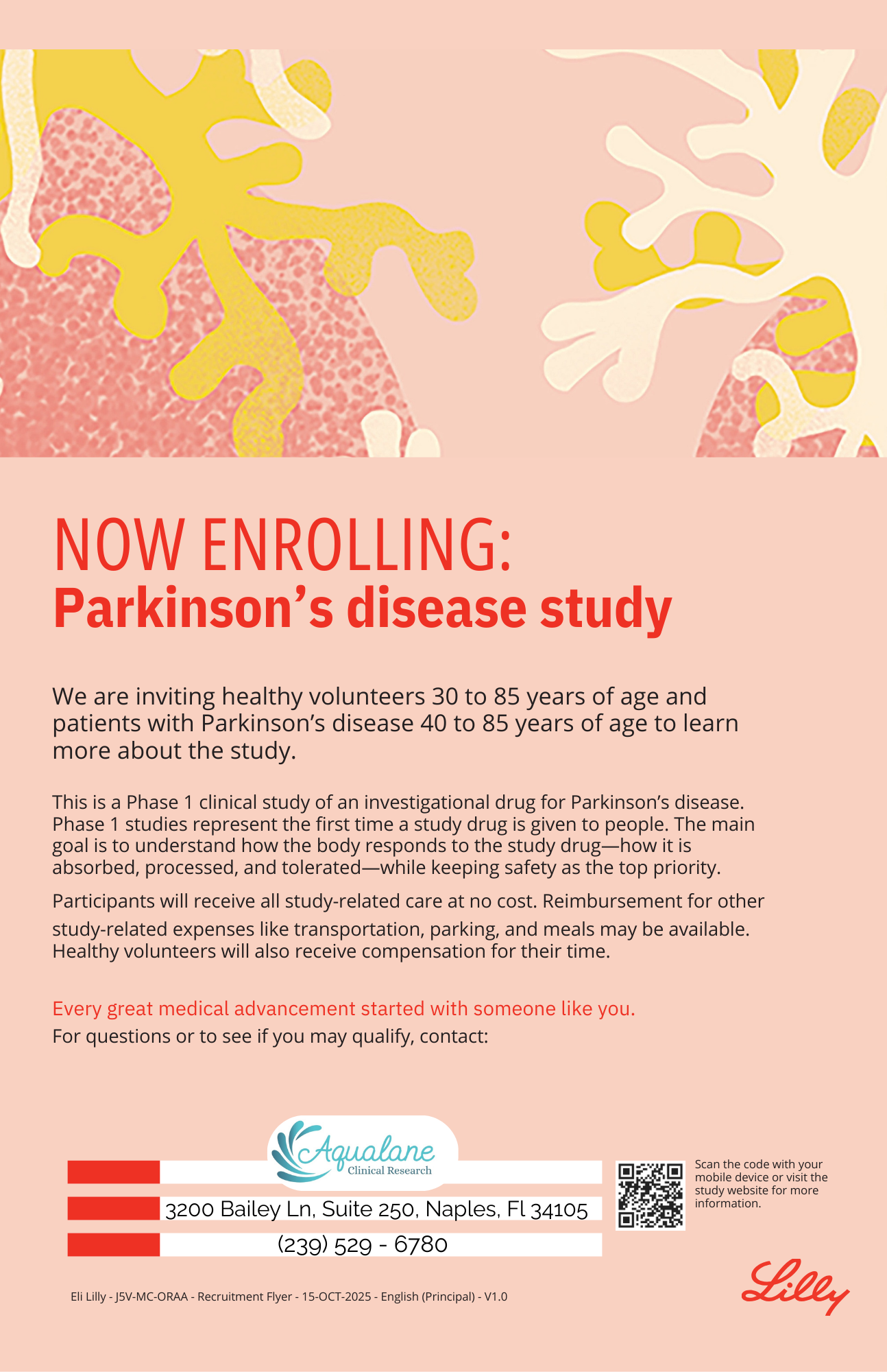 NOW ENROLLING: Parkinson's disease study