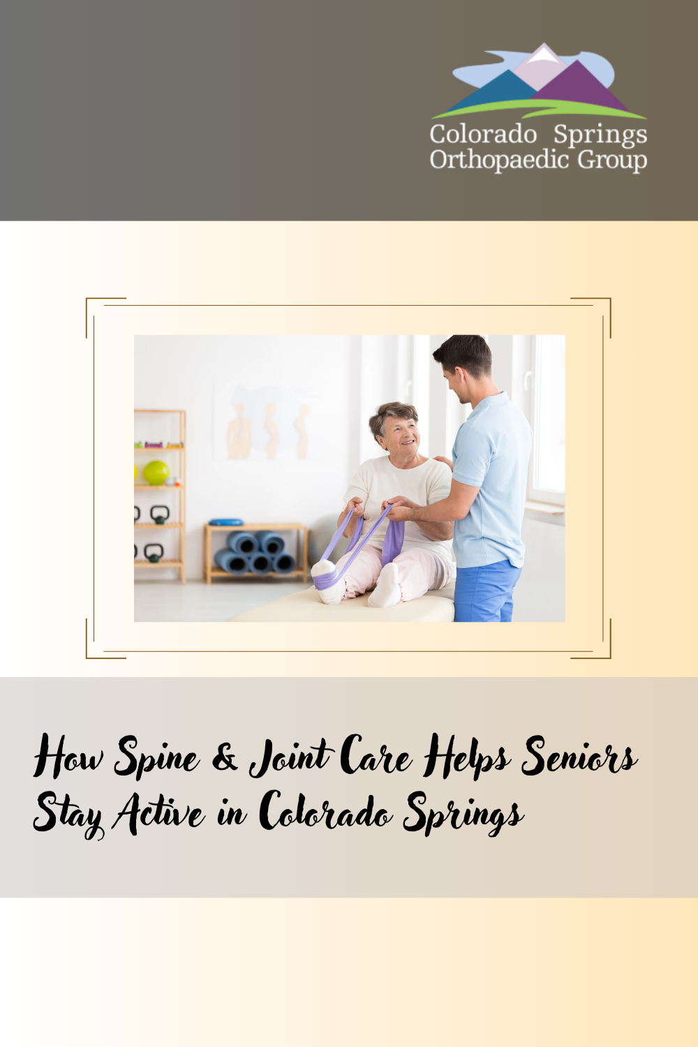 How Spine & Joint Care Helps Seniors Stay Active in Colorado Springs