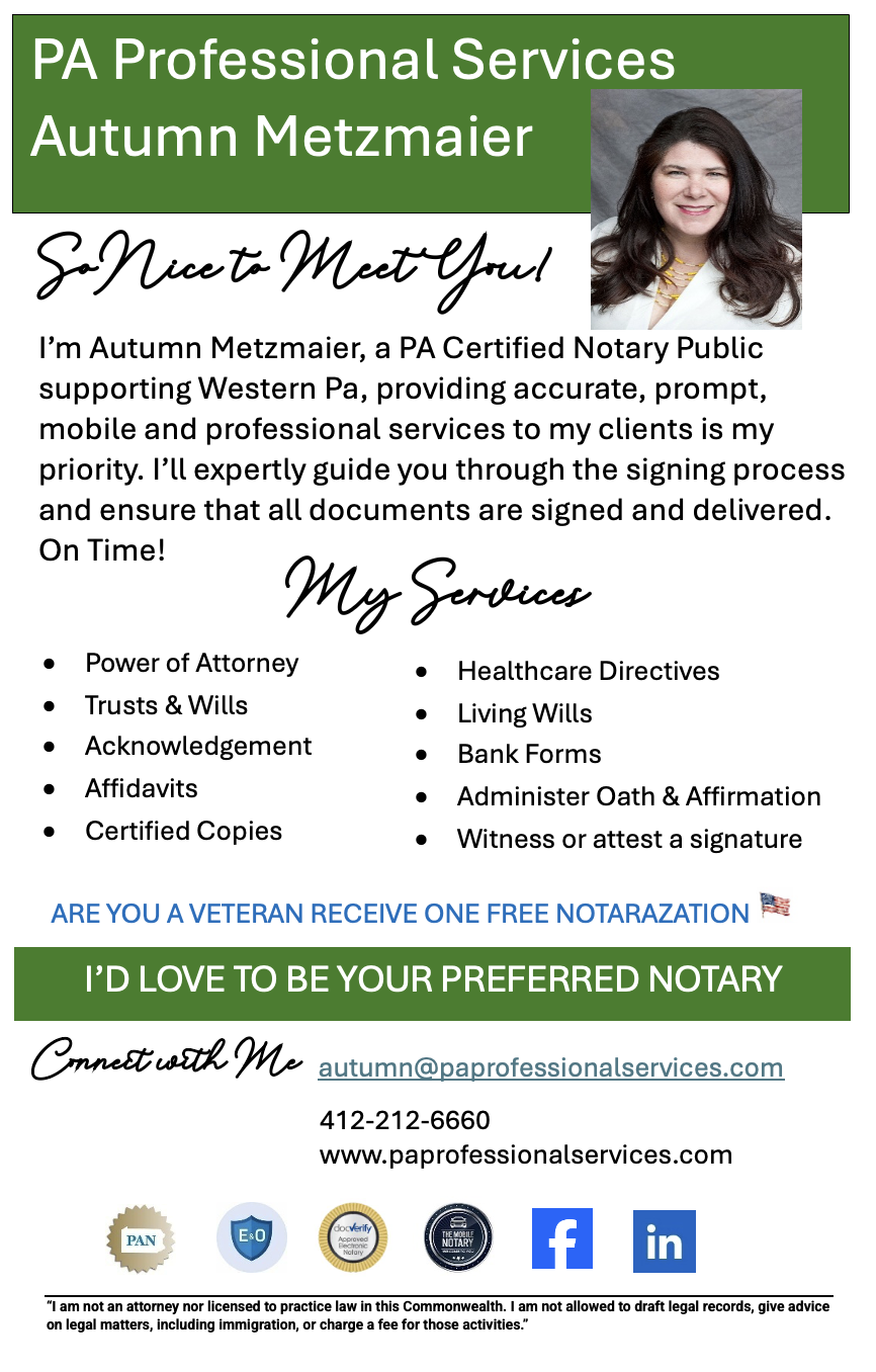 PA Professional Services - Autumn Metzmaier, Notary Public_4