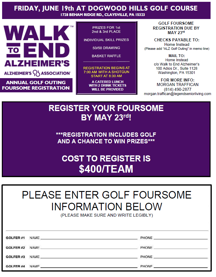 Walk to End Alzheimer’s Golf Outing