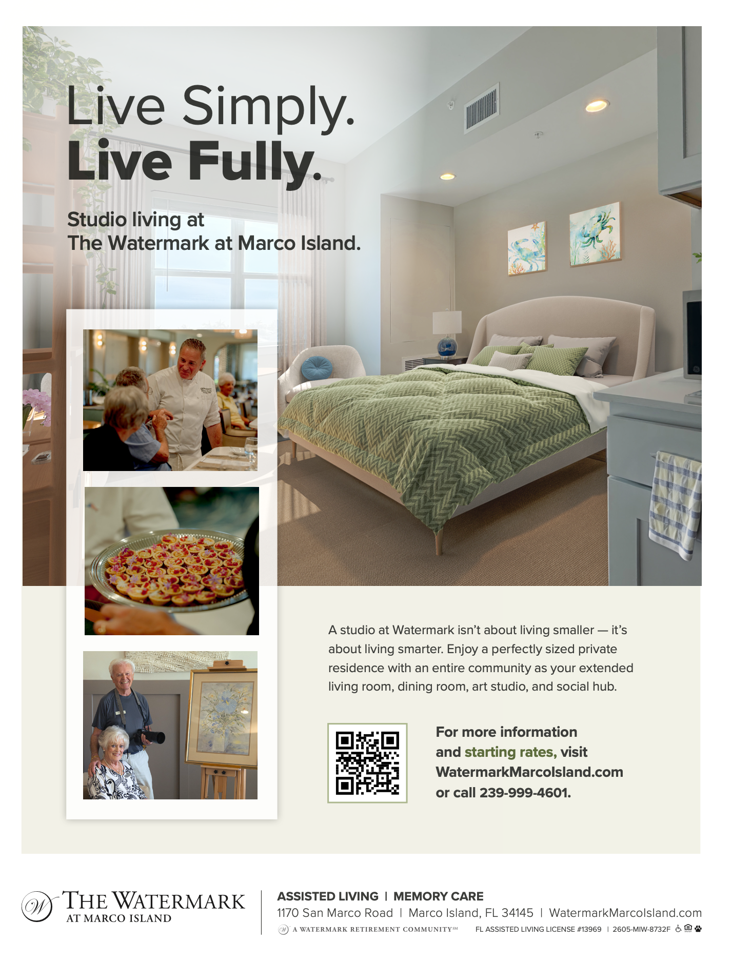 Live Simply & Fully. Studio Living at The Watermark at Marco Island