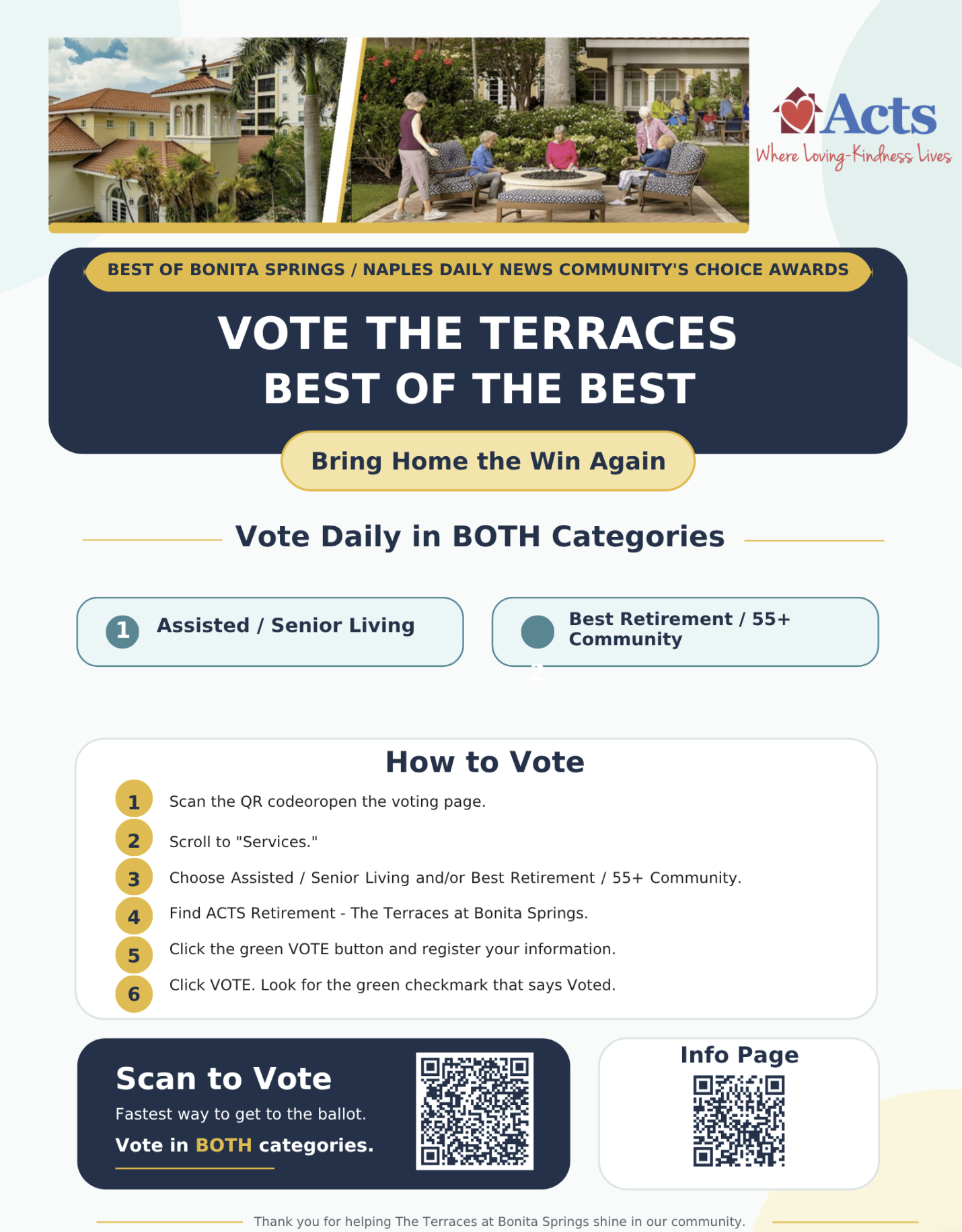 Help The Terraces Bring Home “Best of the Best” Again