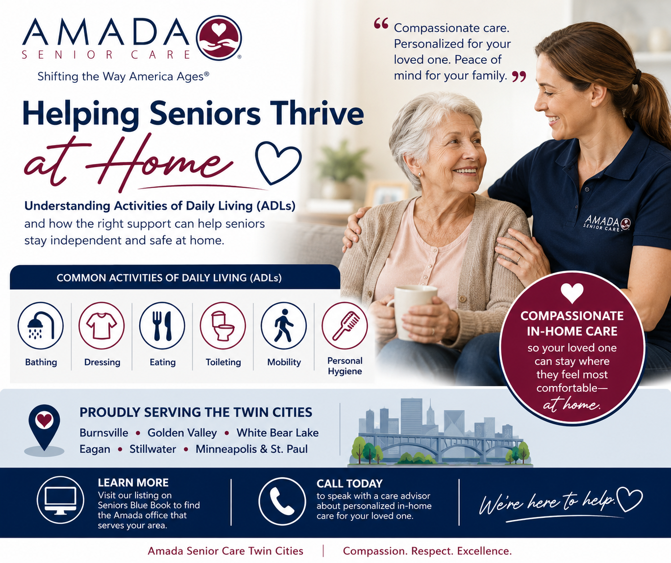 What Are Activities of Daily Living (ADLs)? | Amada Senior Care Twin C