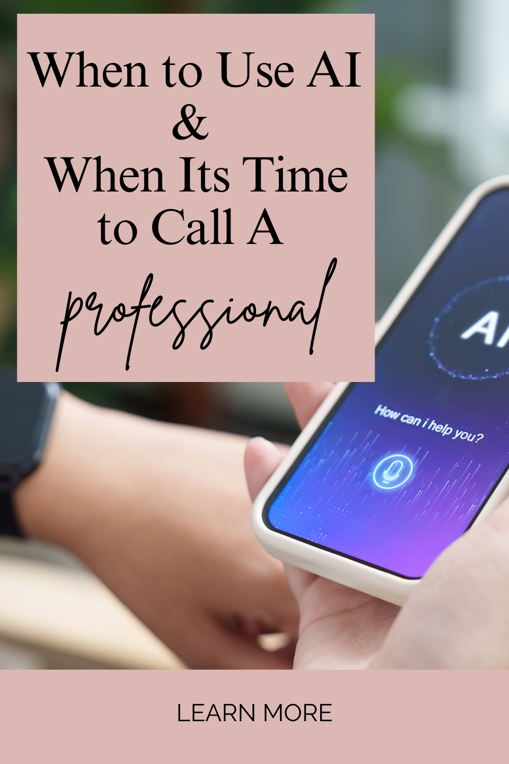 When Should You Trust AI and When to Call a Professional