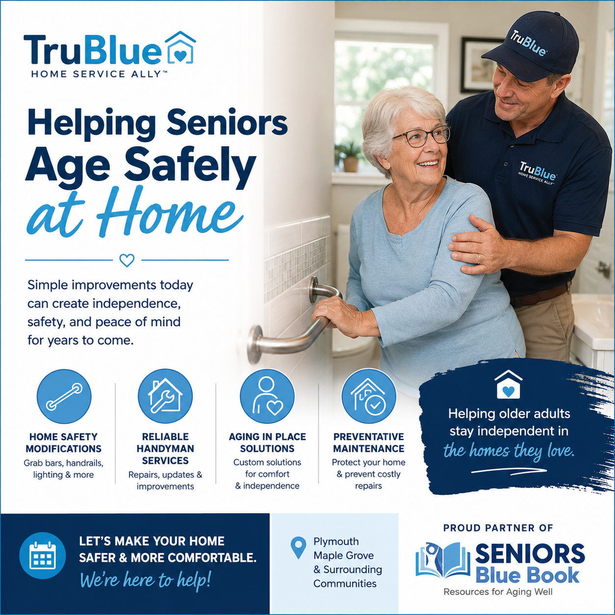 Helping Seniors Age Safely at Home: How TruBlue Home Service Ally Make
