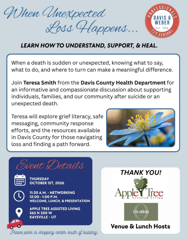 Davis & Weber Professionals for Seniors - October 1, 2026