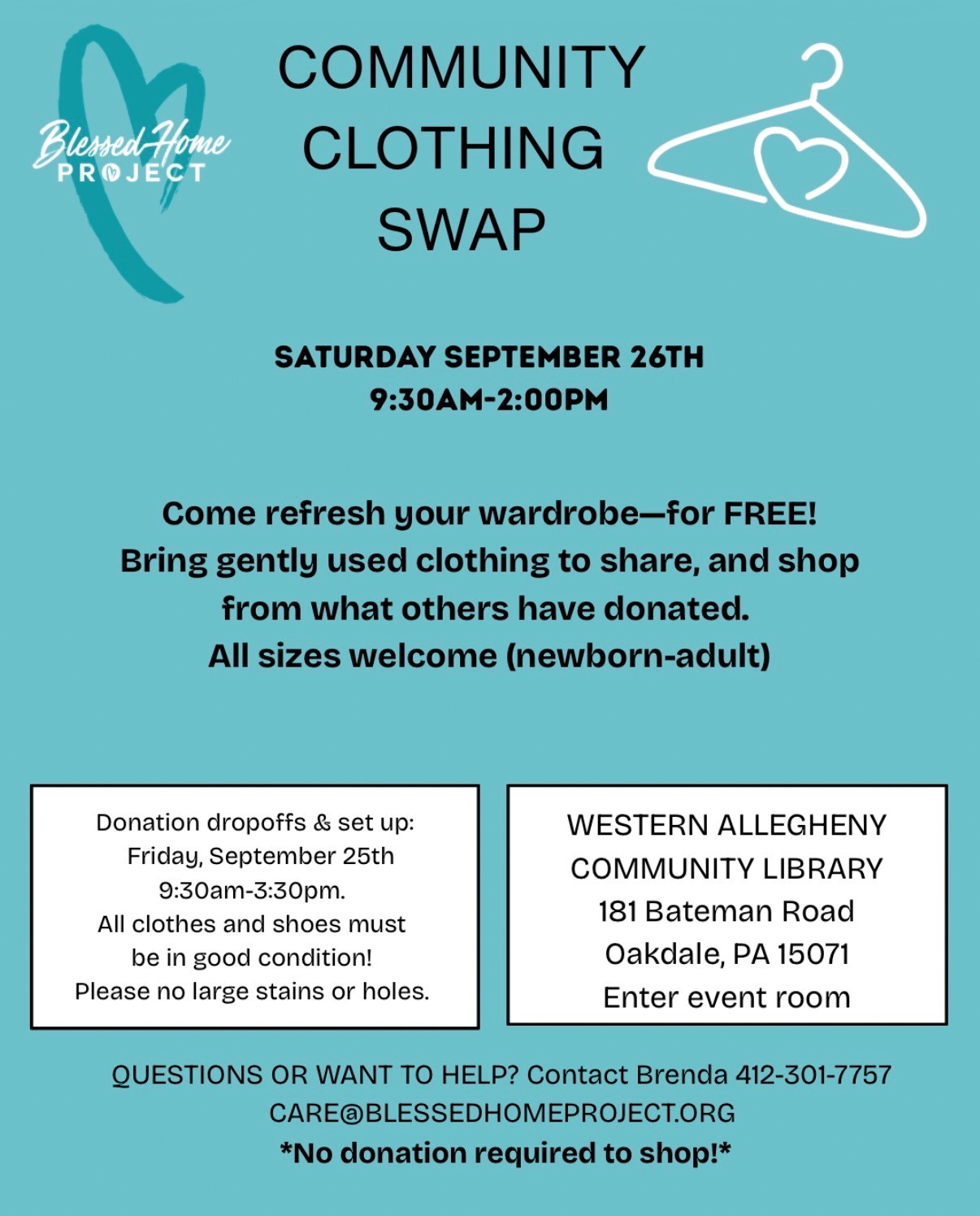 Community Clothing Swap September 26, 2026