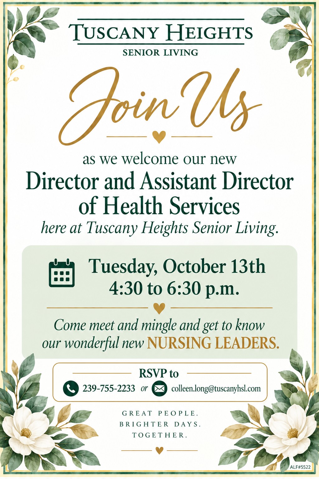 Meet & Mingle: Welcome Our New Health Services Leaders