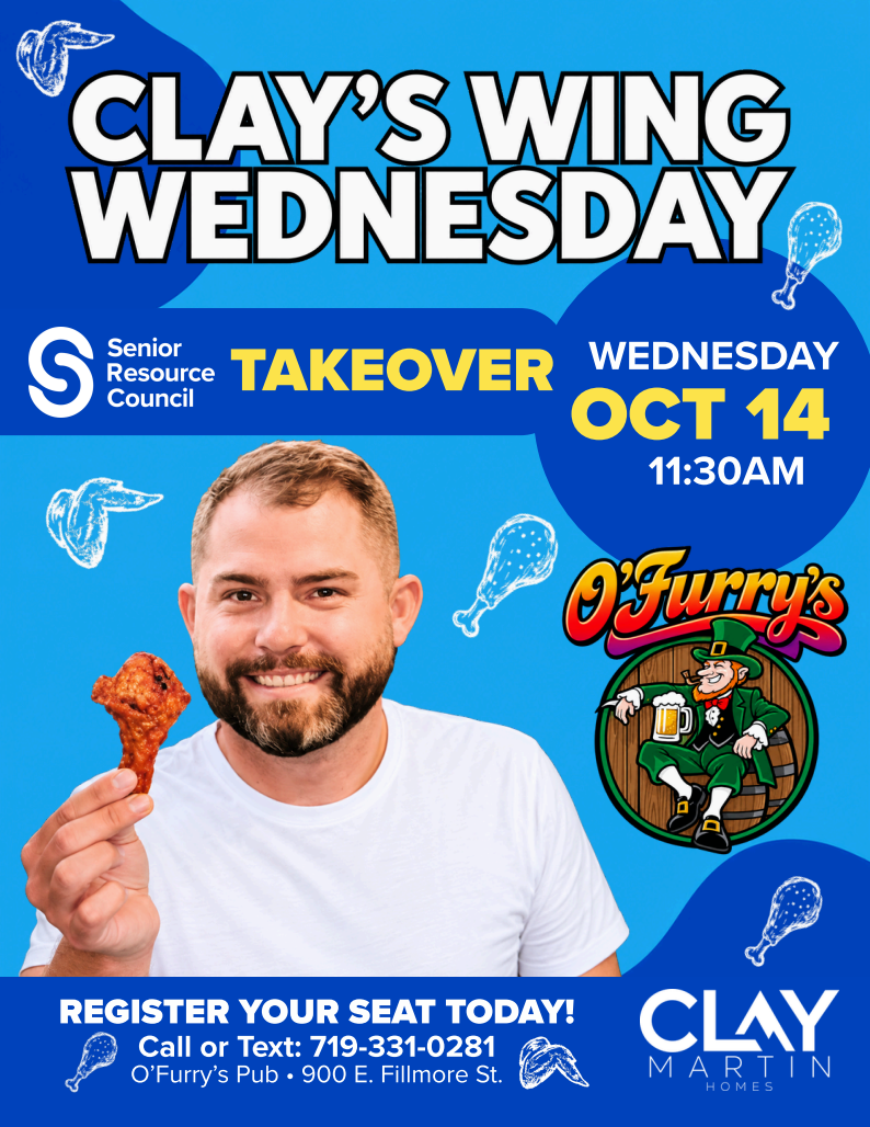 Clay’s Wing Wednesday - Senior Resource Council Takeover