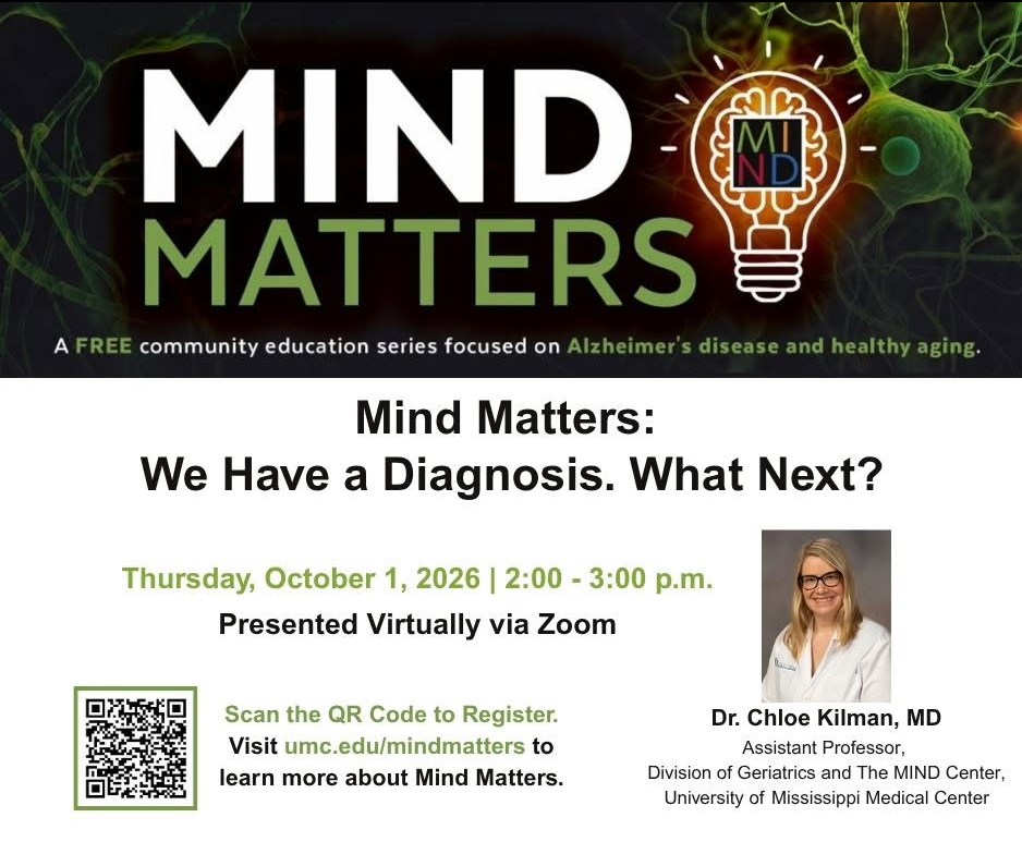 Mind Matters - Alzheimer's Education Zoom Meeting