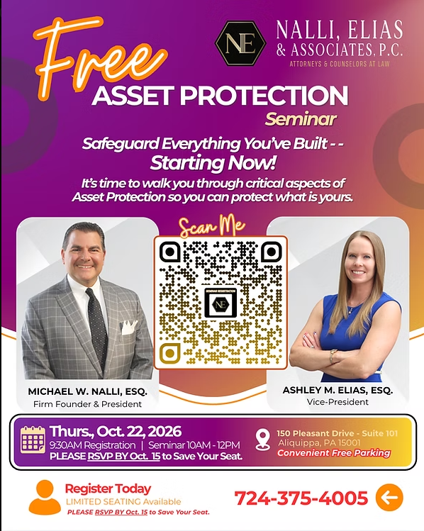 Free Asset Protection Seminar - October 22, 2026