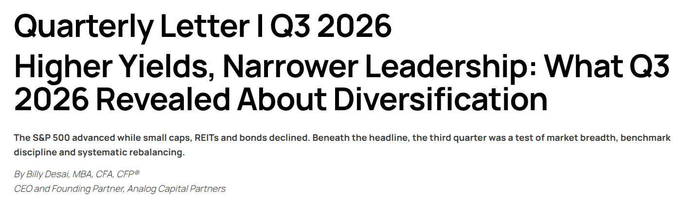 Analog Capital Partners Q3 2026 Summary